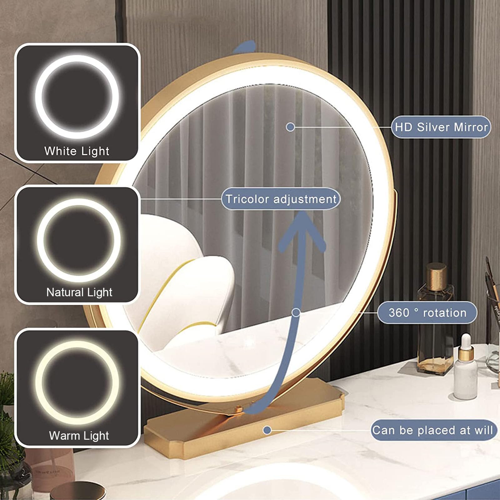 Amazon｜ZTGL 鏡台 お姫系 化粧台ドレッサー 自由に組み合わせ